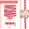 Gorgecraft 15.3~16M Polypropylene Fiber Wavy Fringe Trim Ribbon OCOR-GF0002-96A-2