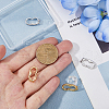 4Pcs 2 Colors Brass Micro Pave Clear Cubic Zirconia Peanut Twister Clasps KK-HS0001-22-3