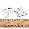 Tarnish Resistant Boy Jewelry Original Color 201 Stainless Steel Triangle Knot Pendants STAS-I032-228-3