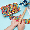 Fingerinspire 10 Yards Rainbow Polyester Fringe Trim Ribbons DIY-FG0006-17-3
