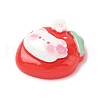 Strawberry Bear Theme Opaque Resin Cabochons CRES-D301-01F-2