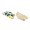 Alloy Enamel Pendants ENAM-O001-11G-G-2