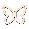 Unfinished Natural Poplar Wood Connector Charms WOOD-TAC0012-15-2