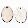Unfinished Natural Poplar Wood Pendants WOOD-S045-111-2