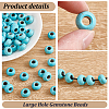   100Pcs Dyed Synthetic Turquoise European Beads SPDL-PH0001-03-6