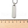 304 Stainless Steel Blank Pendant Necklaces NJEW-P329-04E-P-5