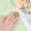 BENECREAT 10Pcs Brass Clear Glass Pendants KK-BC0014-08S-3