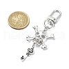 Halloween Skull & Key Alloy Pendant Decorations HJEW-JM02219-3