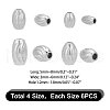 ARRICRAFT 24Pcs 4 Styles 201 Stainless Steel Beads STAS-AR0001-56-2