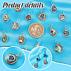   16Pcs 8 Styles Natural Abalone Shell/Paua Shell Pendants FIND-PH0008-89-4