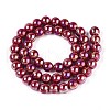 Electroplate Opaque Glass Beads Strands GLAA-T032-P8mm-AB23-2