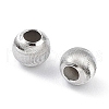 Rhodium Plated 925 Sterling Silver Beads STER-K173-01A-P-2