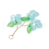 Plastic with Acrylic & Copper Wire Pendants PALLOY-JF03601-02-4