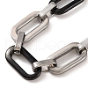 201 Stainless Steel Oval Link Chain Bracelets BJEW-B078-69EBP-2