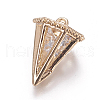 Brass Micro Pave Cubic Zirconia Pendants ZIRC-MSMC001-01-3