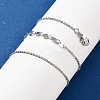 Brass Cable & Flat Sequin Chains Necklaces for Women NJEW-D302-44P-3