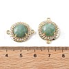Natural Green Aventurine Faceted Connector Charms G-H323-03G-10-3