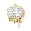 Brass Micro Pave Cubic Zirconia Pendants KK-E791-25G-1
