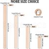 Olycraft 4 Styles Unfinished Beech Wood Rods WOOD-OC0002-53-2