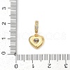 Brass Pave Cubic Zirconia European Dangle Charms KK-U062-58G-3