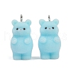 Flocky Resin Pendants FIND-A052-05B-1