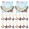 12Pcs 4 Style Alloy Enamel Dog Charms Locking Stitch Makers HJEW-PH01589-1