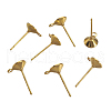 Brass Stud Earring Findings X-KK-E017-G-1