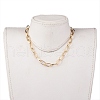 Unisex Aluminium Paperclip Chain Necklaces NJEW-JN02720-5