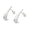 Teardrop Brass Ear Studs EJEW-P281-01P-1