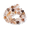 Natural Yellow Hematoid Quartz/Golden Healer Quartz Beads Strands G-P497-02C-02-4