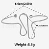 European and American Style 304 Stainless Steel Cuff Bangles for Women PT2723-1-1