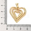 Golden Plated 304 Stainless Steel Pendants STAS-L272-004G-02-3