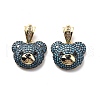 Brass Cubic Zirconia Pendants KK-G446-18G-03-2