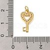 Rack Plating Brass Micro Pave Cubic Zirconia Pendants ZIRC-F142-12A-G-3
