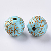 Plating Acrylic Beads OACR-S029-102-2