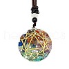 Orgonite Chakra Natural & Synthetic Mixed Stone Pendant Necklaces PZ4674-17-1