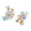 5 Pairs Flowers 304 Stainless Steel Acrylic Stud Earrings for Women EJEW-JE06373-5