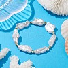 Mother's Day Jewellery Natural Keshi Pearl Stretch Bracelets for Women BJEW-JB10244-2
