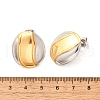 304 Stainless Steel Two Tone Stud Earrings EJEW-F355-04GP-07-3