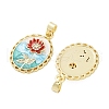 Brass Micro Pave Clear Cubic Zirconia Pendants KK-L235-05C-G-2