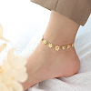 Daisy 304 Stainless Steel Charms Anklets WG455CF-02-2