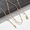 Brass Satellite Chains Necklaces for Women NJEW-D302-16G-1