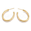 Brass Half Hoop Earrings KK-S356-356-NF-4