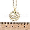 Brass Micro Pave Clear Cubic Zirconia Ring with Snake Pendants Necklaces NJEW-K280-03A-G-3