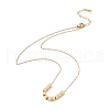 Cube Beaded Pendant Necklace NJEW-G074-47G-5