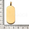 Oval with 12 Constellation 304 Stainless Steel Rhinestone Pendants STAS-M119-08K-G-2