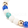 Natural & Synthetic Mixed Gemstome Round Beaded Stretch Bracelet for Women BJEW-JB08284-5