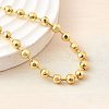 Brass Round Beads Slider Bracelets for Women BJEW-D317-13C-G-2