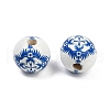 Spray Painted Wood European Beads WOOD-F017-08A-2