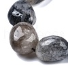 Natural Tourmalinated Quartz/Black Rutilated Quartz Beads Strands G-L464-07-01-3